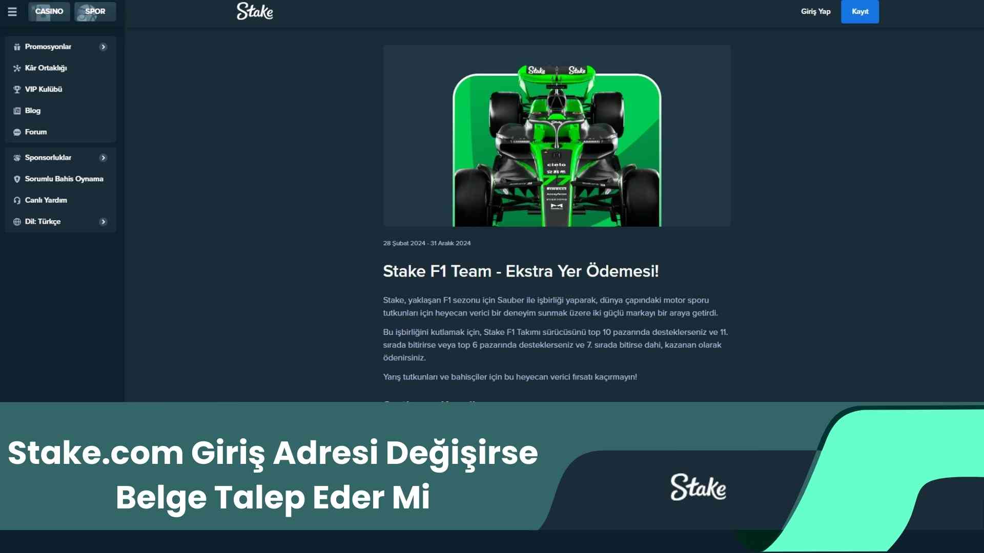 Stake.com Giriş Adresi Değişirse Belge Talep Eder Mi